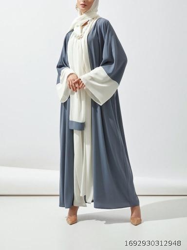 Sunscreen splicing cardigan robe long style