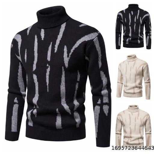 New men's round necsweater fashion men's casual knit jacket