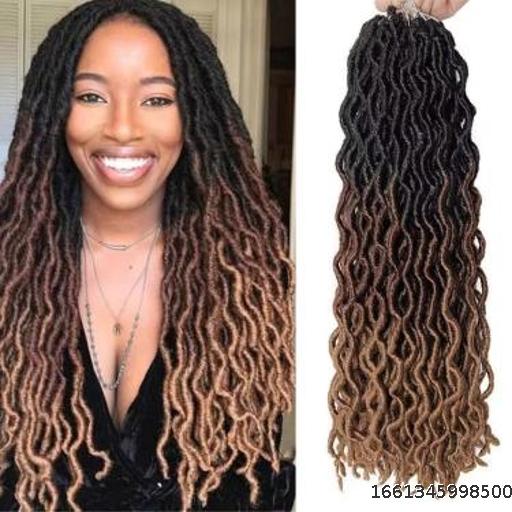 Wavy Gypsy Faux Goddess Locs Ombre Crochet Hair Extensions