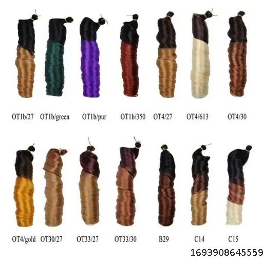 display loose body weave pony styles curly crochet hair 150G
