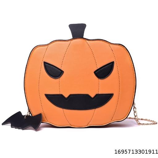 Funny Pumpkin Bun Halloween Bun Versatile, niche design, fashion chain bag