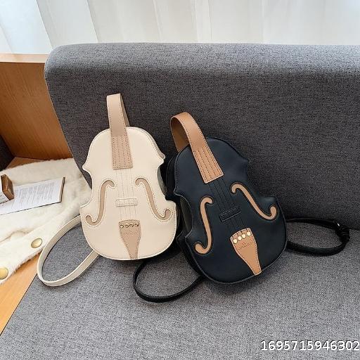 Foreign style bag Women's organ guitar crossbody bag European and American personalized violin retro backpack