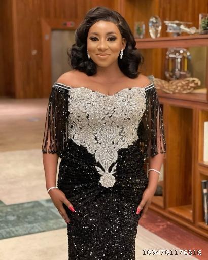 Fashion Skirt Dress Elastic Beads with Diamond Chest Blossom Flat Collar