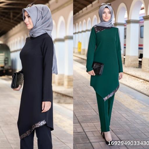 Muslim women's clothing set, new two-piece dress set, Hui ethnic banquet dress