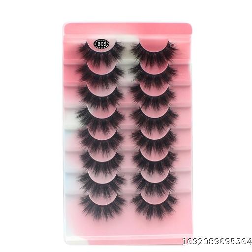 Seven pairs of synthetic fiber false eyelashes, mink hair, fluffy eyelashes