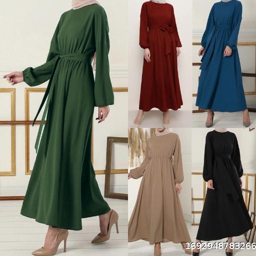 Fashion Bat Sleeve Dress Long Dress Muslim