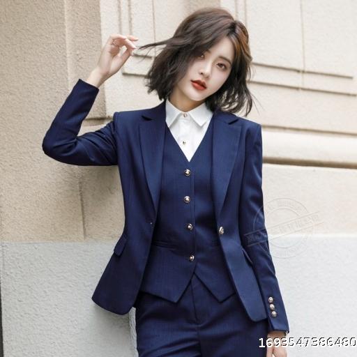 Long sleeved professional attire, women's suit, temperament, fashion, business, white-collar suit, interview, formal suit, suit