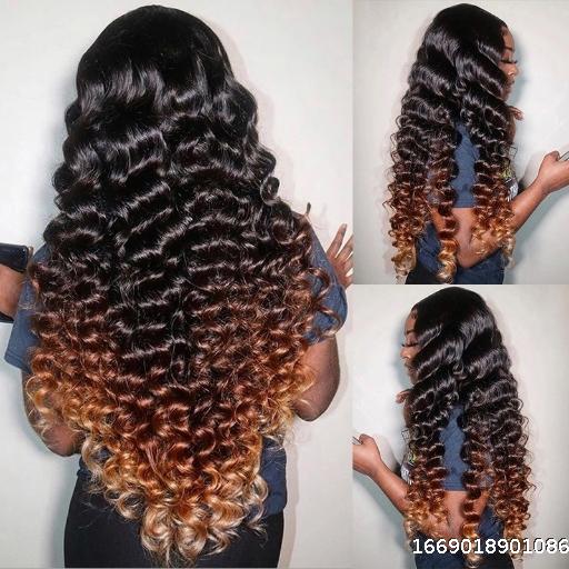#T1b/4/30 Ombre Loose Deep13*4  Lace Front Human Hair Wigs