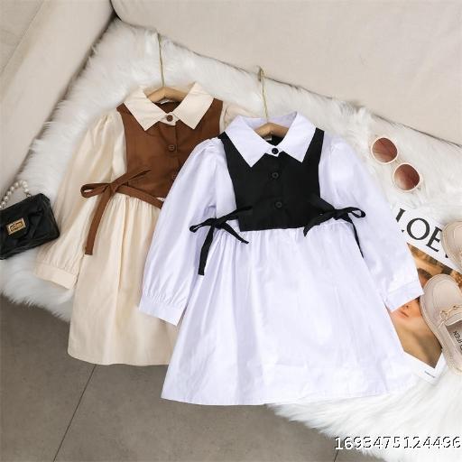 Girl Dress Girl Baby Bow Splice Skirt