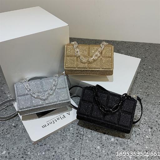 Minimalist Design Chain Fashionable Small Square Bag Texture Shoulder Bag Personalized Crossbody Bag