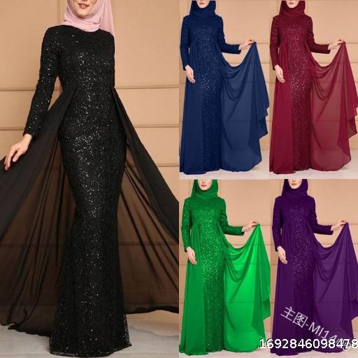 Sequin Skirt Women's Temperament Celebrity Sweet Slim Fit Long Sleeve Dress