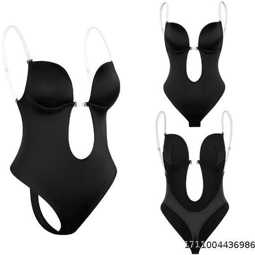 One piece bra, invisible shoulder strap, backless dress, seamless sub shapewear bodyshaper