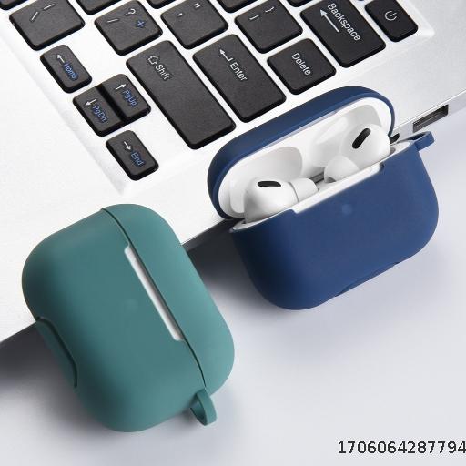 Suitable for AirPods Pro Earphone Case Apple Third Generation Bluetooth Earphone Case Buckle Silicone Solid Color Pro Protective Case Protective cover