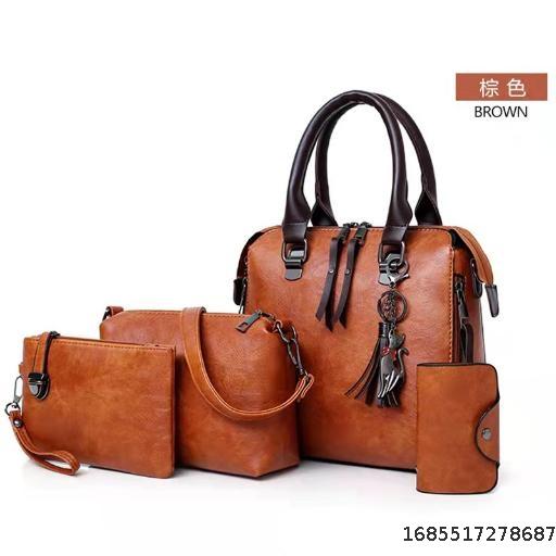 Genuine leather texture, new summer trendy and fashionable women's bag, simple portable one shoulder crossbody, Korean casual women's bag