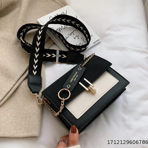 Autumn/Winter Internet Celebrity Instagram Bag Women's 2023 New Korean Single Shoulder Crossbody Fashion Matte Contrast Color Small Square Bag