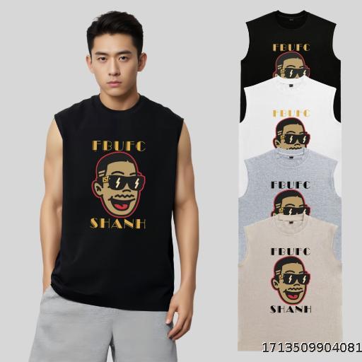 New Hip Hop Men's Summer Fashion Brand Trendy Sports Sleeveless American Retro High Street Kam Shoulder Pi Shuai Design Sensual T-shirt