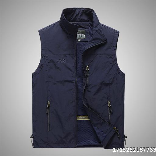 New summer vest, men's outdoor leisure, middle-aged and young photography, fishing vest, vest, jacket, sports jacket, men's