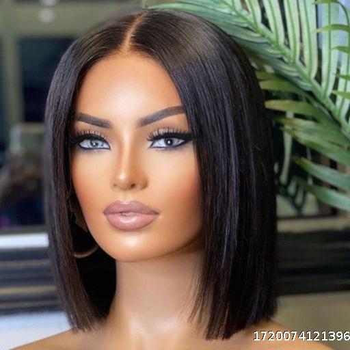4x4 Bob wig Short Hair Women's 100% human hair wig Bobo True Hair Full Hair Set