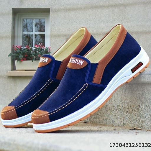 Cloth Shoes Cloth Shoes Men's One Step Lazy Shoes Cow Muscle Sole Anti slip and Wear resistant Casual Shoes Men's