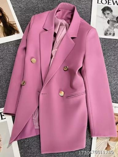 Rose red suit jacket Women's haute couture temperament Popular suit