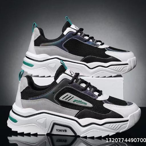 2024 new spring breathable 100 mesh sports leisure youth increase dad ins fashion shoes