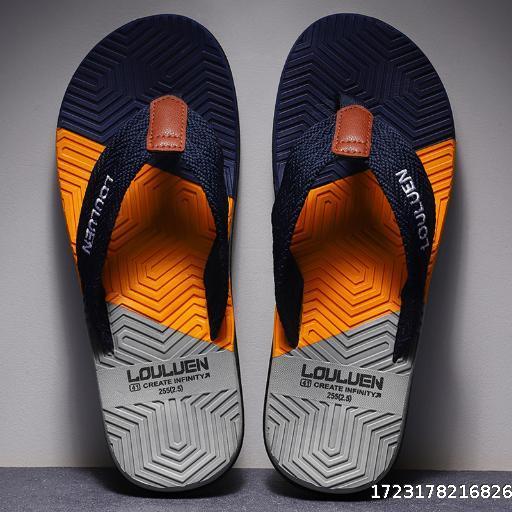 2024 new flip-flops men wear summer sandals men's beach shoes casual sandals men's style