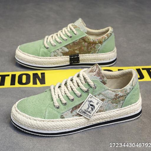 Canvas Men's Shoes Spring Versatile Sports and Leisure Flat Shoes Spring Soft Bottom Old Beijing Cloth Shoes Men's Style