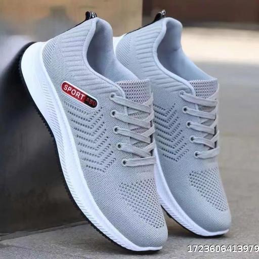 2024 Autumn/Winter Flyknit Mesh Men's Casual Walking Shoes Comfortable Anti slip Dad Shoes