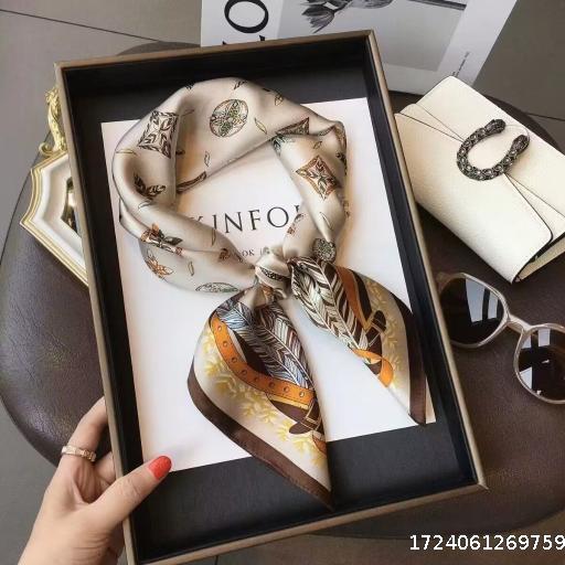 70x70 Square Scarf Small Square Scarf High end Thin Style Elegance Scarf Western Decorative Scarf Warm Neck Scarf