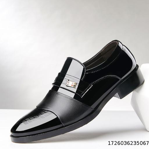 Plus-size leather shoes men's business dress shoes plus-size feet plus cashmere cotton shoes men's shoes all match casual wedding shoes