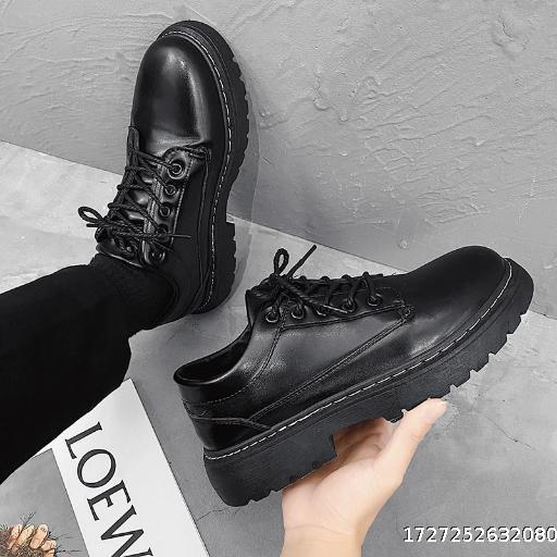 High quality leather shoes men's shoes spring new item business low top small leather shoes youth casual shoes