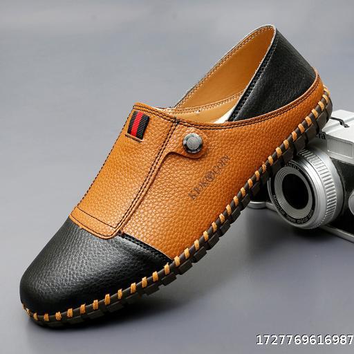Handmade Shoes Men's Casual Leather Shoes Men's Shoes Le Fu Shoes