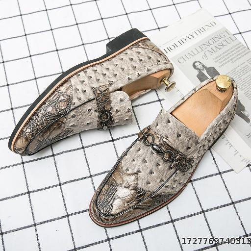 Color blocked Business Dress Men's Leather Shoes Youth Dress Leather Shoes