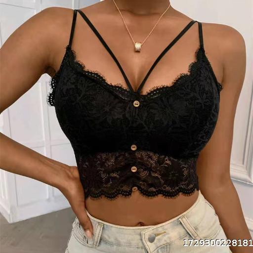 Sexy Pajama Hollow Lace Back Strap strapless Girl Comfortable and Sexy No Steel Rim Bra Versatile for Outerwear