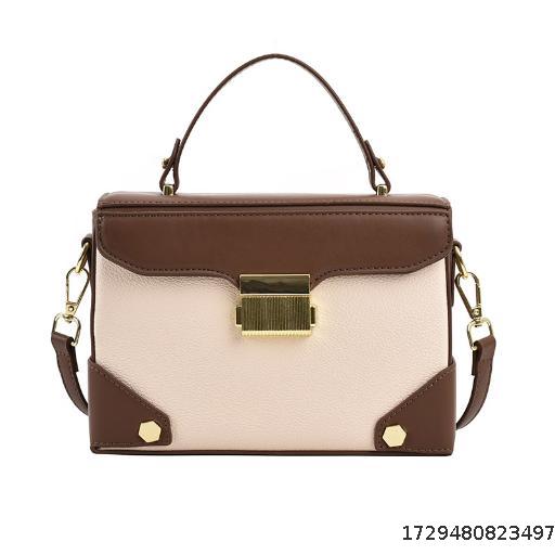 2024 New Fashionable Crossbody Bag, niche summer color blocking box bag, high-end small square bag