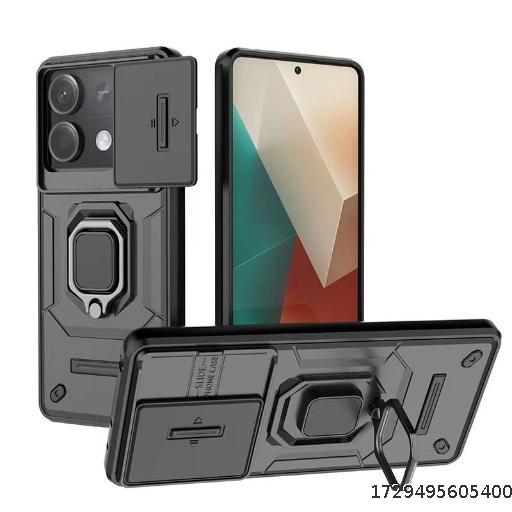 Redmi Note13 Phone Case Battle Bear Redmi Note13Pro Anti-Shock Push Window Magnetic All Inclusive Protective Case