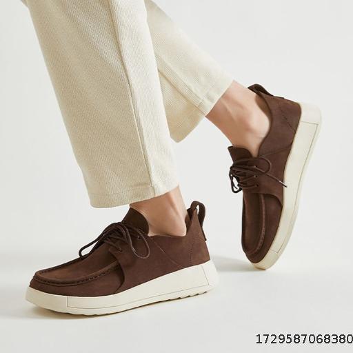Men's summer leather lace-up casual all match breathable soft sole low-top single shoe retro men's shoes