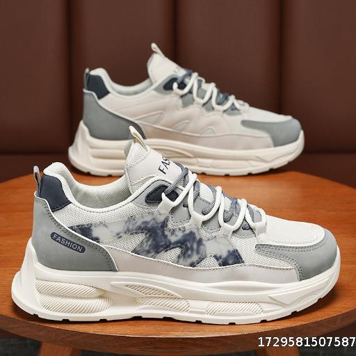 Spring Men's New Breathable Mesh Shoes Men's Trendy Versatile Thick soled Sports Shoes Casual Shoes