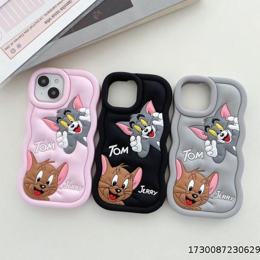 Suitable for iPhone 14 ProMax phone case cartoon silicone Apple 15 cute Mickey Mouse 3D protection