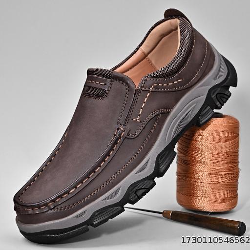 Popular Men's Shoes 2024 Spring New Collection One Step Men's Leather Shoes Le Fu Shoes