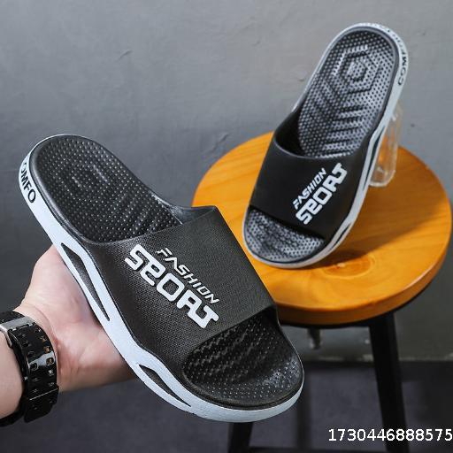 New men's slippers for men going out in summer, summer non-slip home slippers thick-soled outdoor sandals