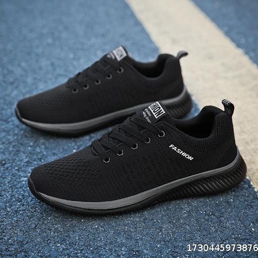 Spring New Flyknit Shoes Korean Edition Casual Sports Shoes Lightweight Running Shoes Fashion Single Shoes