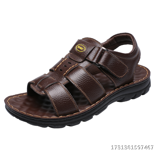Sandals Men's Summer Velcro Outdoor Sports Leisure Non slip Wear resistant Beach Shoes Driving Sandals