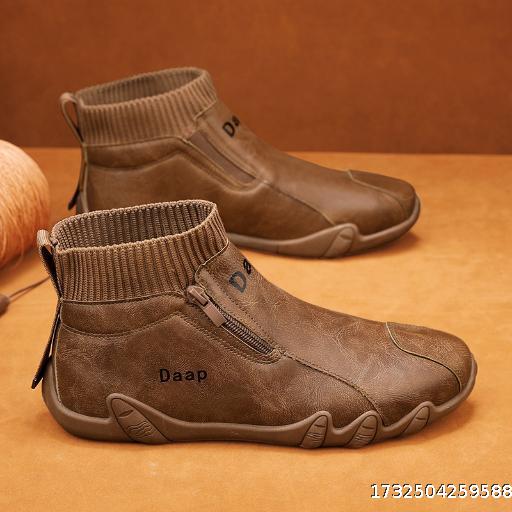 Men's Shoes Spring 2024 New High Top Casual Sports Shoes Work Clothes Shoes Men's Trendy Versatile Outdoor Anti Slip Non Stinky Feet