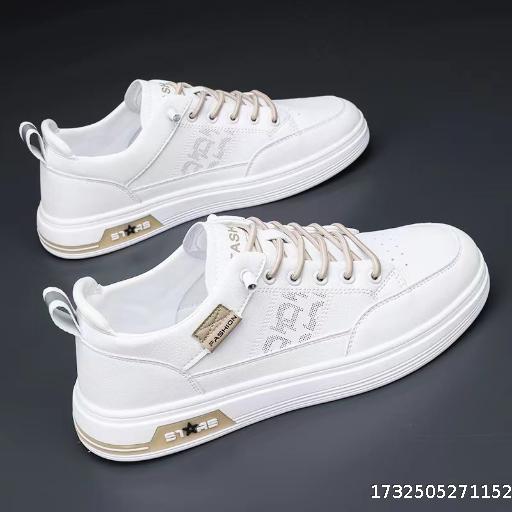 New Spring Breathable White Shoes Korean Edition Trendy Versatile One Step Sports and Leisure Soft Bottom Trendy Shoes