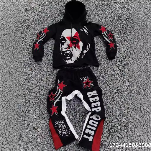 European and American men's and women's sweatshirt suits Manfenniti EMRG street style