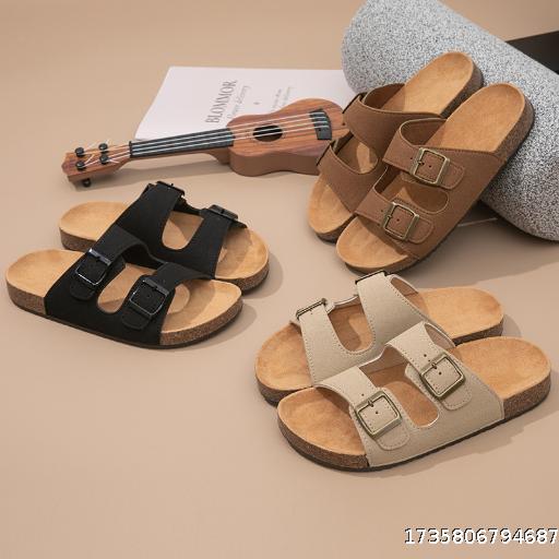 New Buckle Men's Sandals Men's Buckle Casual Beach Boken Sandals Summer Women's Shoes Summer Single Shoes Women