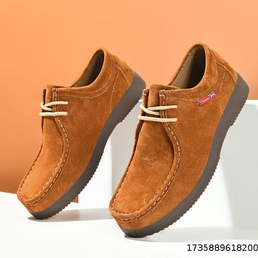 Men's Shoes British workwear shoes Thick soled odor proof labor protection shoes Business casual leather shoes Le Fu Dou Dou shoes Men's trendy shoes