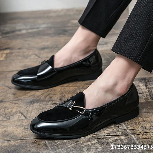 Trendy Shoes 2024 Spring/Summer New Collection Personalized Trendy Small Leather Shoes Fashionable Men's Low Cudgeon Feet Four Seasons Single Shoes Men
