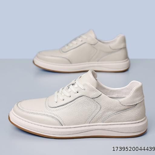 Men's top layer cowhide casual shoes genuine leather breathable men's